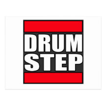 DRUMSTEP Trommel und Baß und Dubstep Postkarte