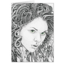 Dryad (Gesicht) - leere Anmerkungs-Karte