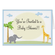 Dschungel-Babyparty-Einladung Grußkarte