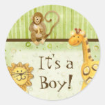 Dschungel-Babys, Jungen-Baby-Aufkleber - Grün