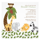 Dschungel-Safari-tierische neutrale Babyparty Individuelle Einladungskarte