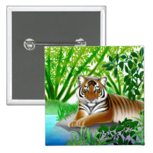 Dschungel-TigerPin Anstecknadelbuttons