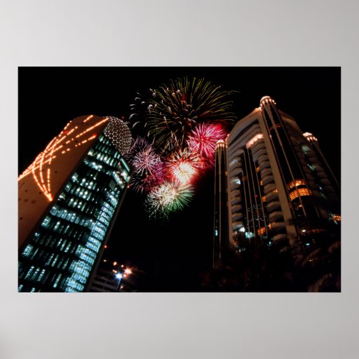 Dubai-Feuerwerke Plakat