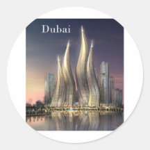 Dubai ragt hoch (durch St.K) Runde Aufkleber