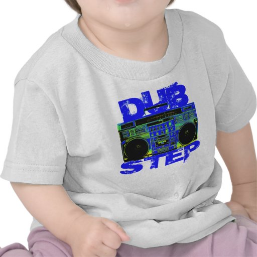 Dubstep Blau Boombox Hemd