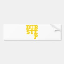 Dubstep Blockletter (Gold) Auto Sticker