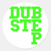 Dubstep Blockletter (Limon) Runder Sticker