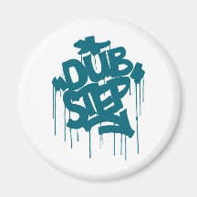 Dubstep FatCap Riff-Blau Kühlschrankmagnete