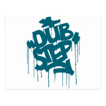 Dubstep FatCap Riff-Blau Postkarte