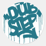 Dubstep FatCap Riff-Blau Runder Aufkleber