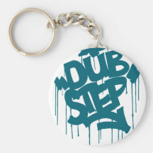 Dubstep FatCap Riff-Blau Schlüsselbänder