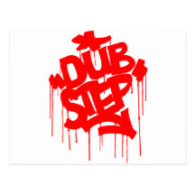 Dubstep FatCap Rot Postkarten