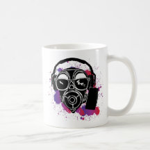 Dubstep Gasmask Coffee Mugs