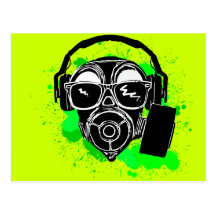 Dubstep Gasmask Postkarte