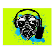 Dubstep Gasmask Postkarten