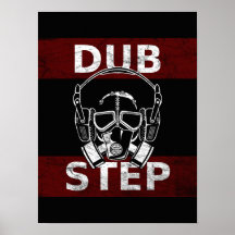 Dubstep Gasmaske u. Kopfhörer Plakate