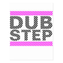 Dubstep Mädchen-Rosa Postkarte