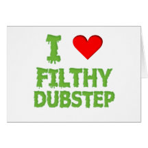 Dubstep schmutziger Tollpatschschritt Bass-techno  Grußkarten