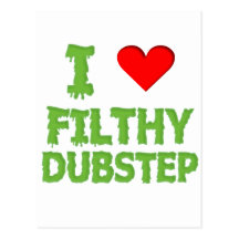 Dubstep schmutziger Tollpatschschritt Bass-techno  Postkarten