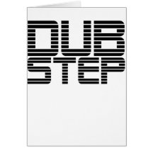 Dubstep zeichnete Text Grußkarten