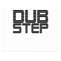 Dubstep zeichnete Text Postkarte