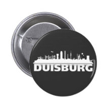 Duisburg Stadt Skyline - Button/Pin/Anstecker