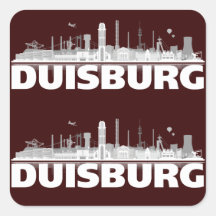 Duisburg Stadt Skyline - Geschenkideen Aufkleber