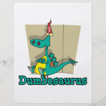 Dumbosaurus Dino Cartoon Flyerdruck