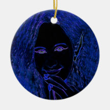 Dunkelblaue feenhafter Kreis-Verzierung Weihnachtsbaum Ornament