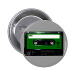 Dunkelgrüne Aufkleber-Kassette Anstecknadelbuttons