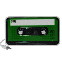Dunkelgrüne Aufkleber-Kassette iPod Lautsprecher