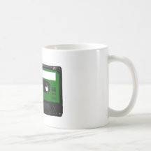 Dunkelgrüne Aufkleber-Kassette Kaffee Haferl