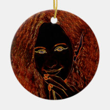 Dunkelorangefarbige feenhafter Kreis-Verzierung Weihnachtsbaum Ornament