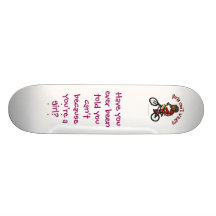 Dunkelrote Mädchen BMX Individuelle Skateboarddecks
