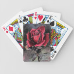 Dunkelrote Rose spielkarten