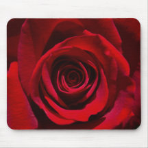 Dunkelrote Rose Mauspad