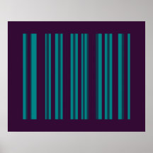 dunkle aquamarine und dunkle lila Streifen Plakatdrucke