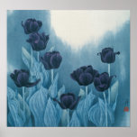 Dunkle Blumen Plakat