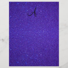 Dunkle lila Glittermonogrammgeschenke Flyer
