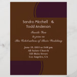 Dunkle Lila und Browns moderne Hochzeit Personalisierte Flyer