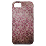 Dunkle rosa Schmutzdamasttapete iPhone 5 Schutzhüllen