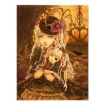 Dunkler Steampunk Fantasie-Kunst-Foto-Druck