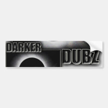 DUNKLERES DUBZ Schwarzes ein weißer Dubstep Tollpa Autoaufkleber