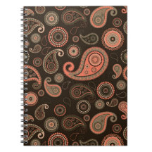 Dunkles Paisley-Notizbuch