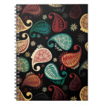 Dunkles Paisley-Notizbuch