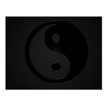 Dunkles Yin und plötzlicher Stoß - Yin Yang Postkarte