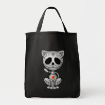 Dunkles Zombie-Zuckerkätzchen Tasche