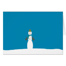 Dünner Schneemann Karte