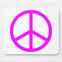 Dünnes rosa Friedenszeichen Mauspad