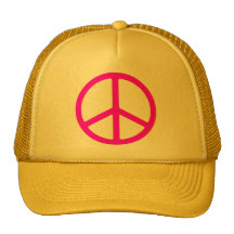 Dünnes rosa Friedenszeichen Retrocap